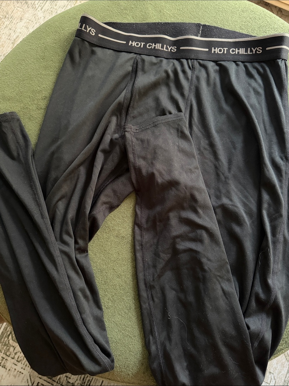 Hot Chillys Men's Black Thermal Base Layer Joggers